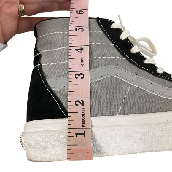 Vans Sk8-Hi Shoes Sneakers Gray Black Suede Mens Size 8 Womens Size 9.5 Unisex - Picture 9 of 13